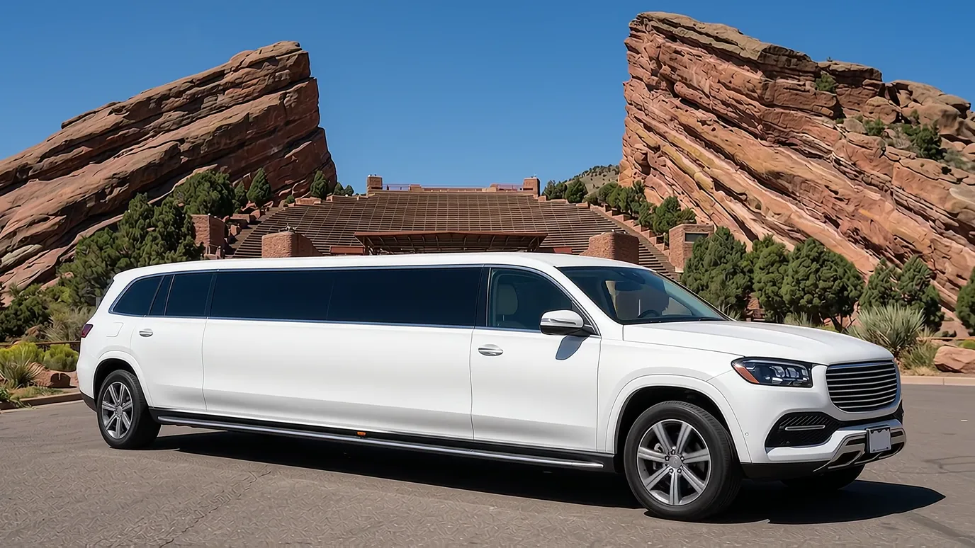 Colorado Springs white Mercedes GLS 18 passenger stretch limo